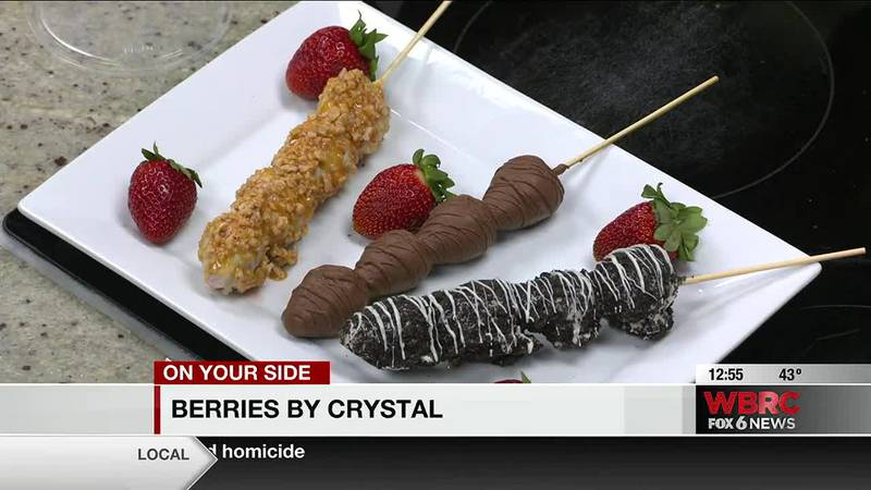 Berries by Crystal: Strawberry shortcake kabob & berry happy smoothie