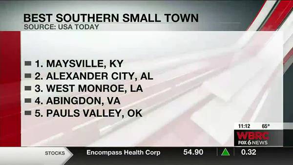 Alexander City named ‘2nd Best Southern Small Town’ in USA Today poll